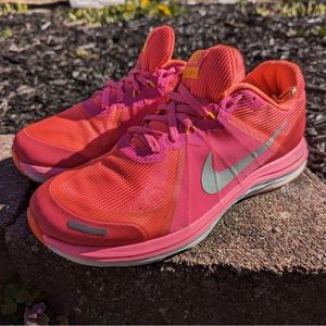 Nike Women's Dual Fusion X2 Running Shoes 819318-601 Size 9 Bright Pink